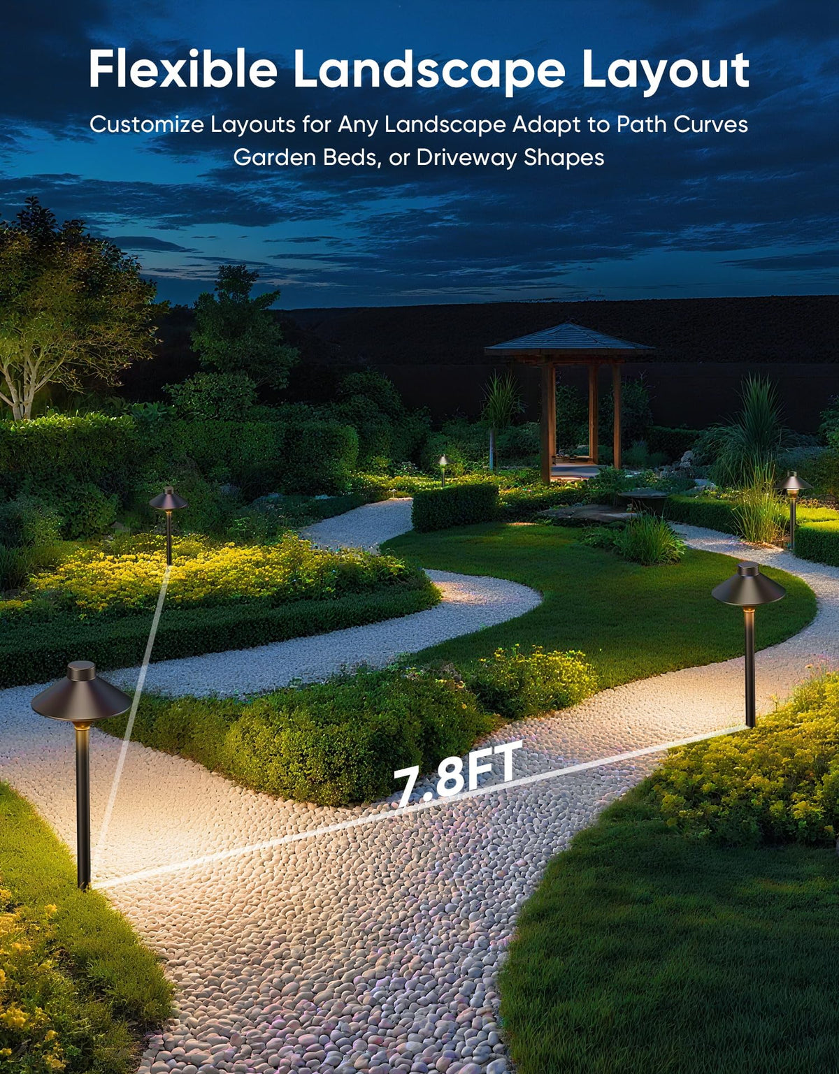 Low Voltage Landscape Lighting 12-Pack, Aluminum 12V Pathway Lights with G4 Bulbs, Waterproof Oil Rubbed Bronze Color Wired Path Lights with Connectors for Walkway Yard Garden