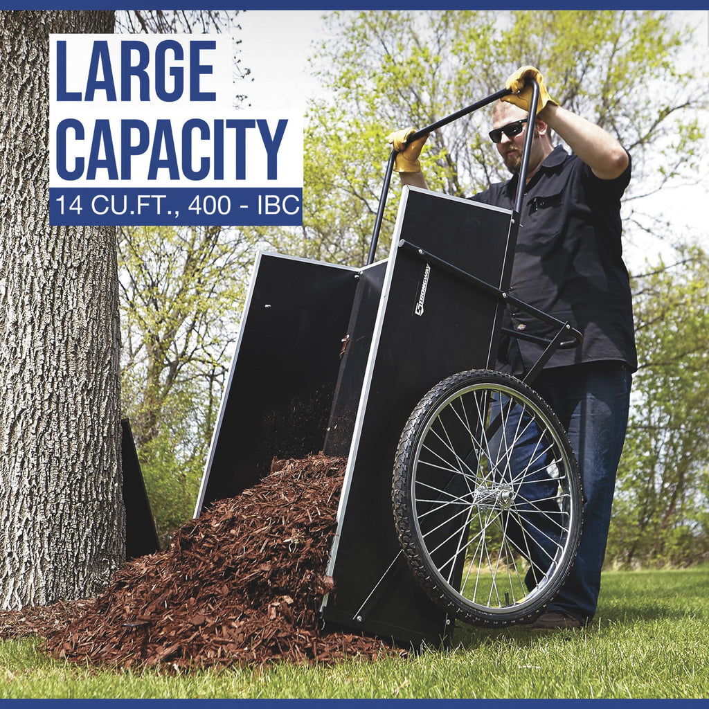 Strongway Garden Cart, 400-Lb. Capacity, 48in., 14 Cu. Ft. 48in.L x 29in.W