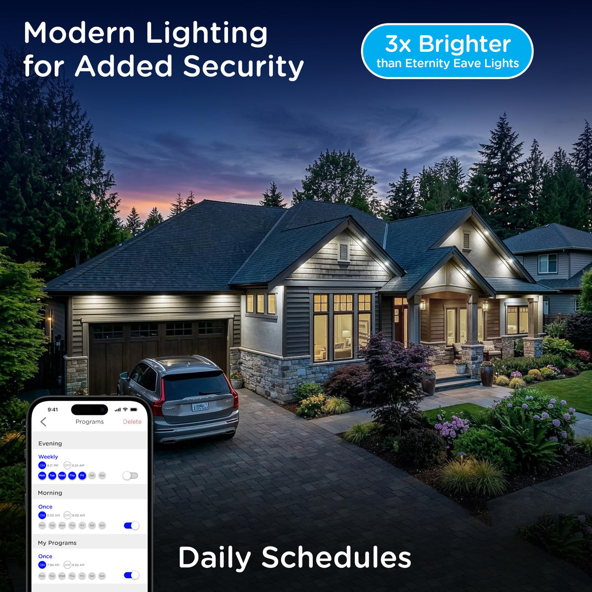 Enbrighten Eternity Permanent Outdoor Lights, 100ft, 24 Lights