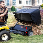 Brinly 54" Tow-Behind Combo Lawn Sweeper with Dethatcher and Hamper Windscreen