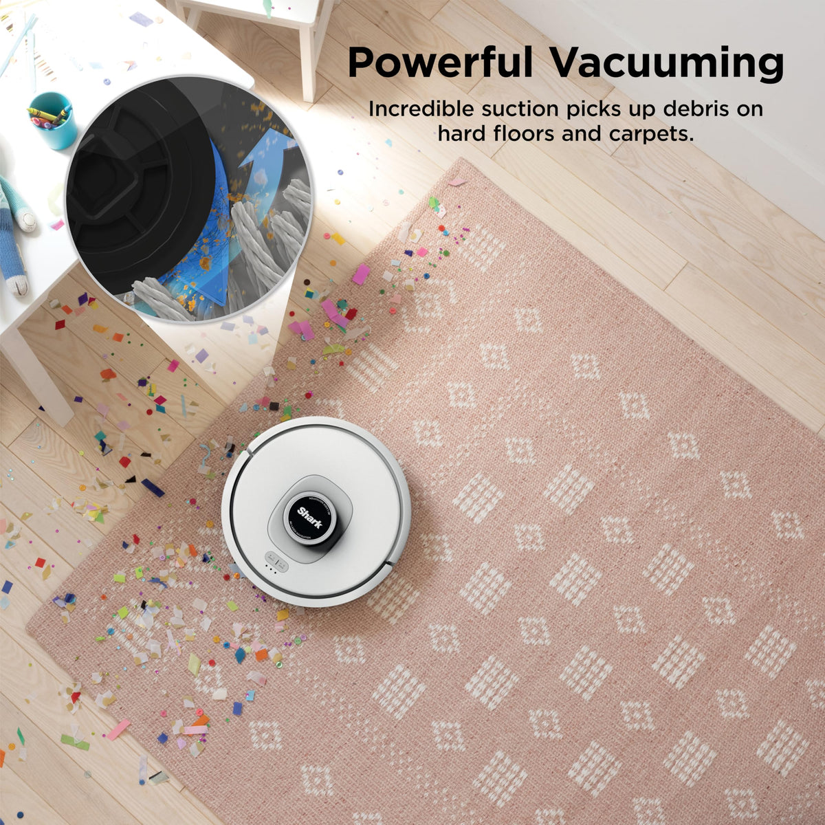 Shark AI Ultra Robot Vacuum, Black/Silver, Carpet and Hard Floors, AV2511AE