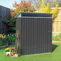 Vongrasig 5 x 3 x 6 FT Outdoor Storage Shed Clearance, Metal Garden Shed with Large Window and Lockable Door, Anti-Corrosion Waterproof Tool Shed for Backyard Patio, Lawn (Dark Gray)