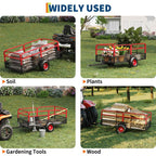 Garvee Tow Behind Dump Trailer for ATV UTV 1500 lbs 20 Cubic Feet