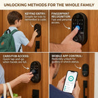 Smart Door Lock for Front Door: Long Lasting Battery Dual 2500mAh