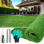 Artificial Turf Grass Outdoor 7x15FT, Fake Grass with Drainage Holes