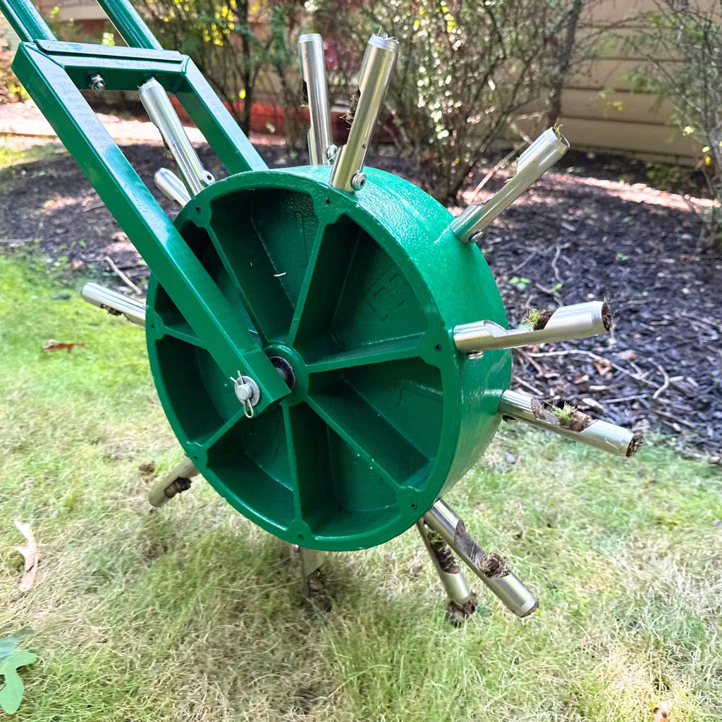 Rolling Lawn Aerator, Manual Core Plug Aerator